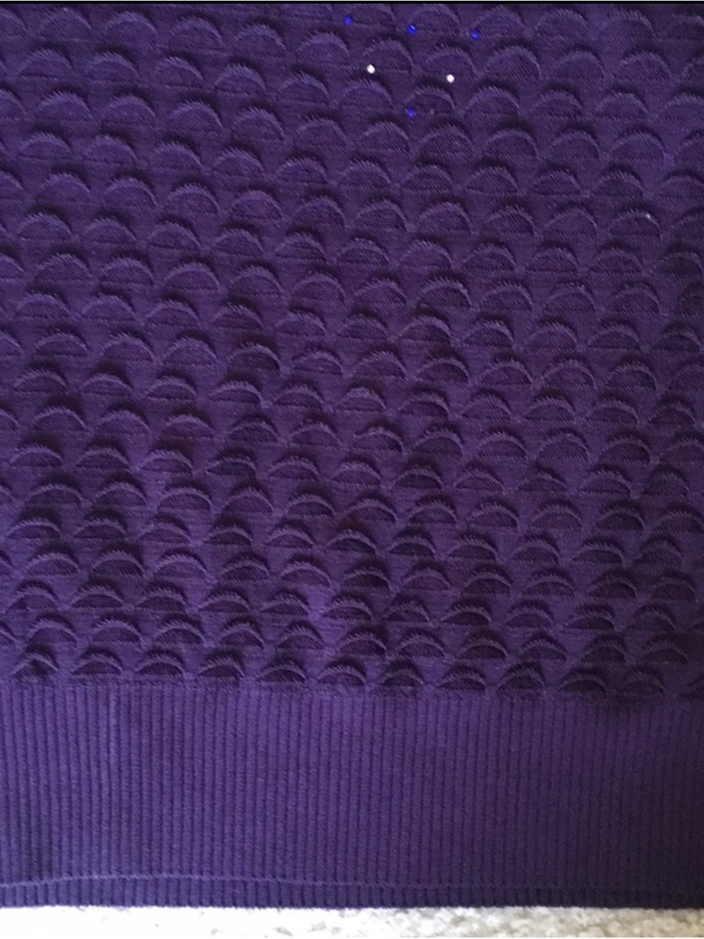🔴 Elegantly Embellished Eggplant Knit Top- One Size - Picture 9 of 11